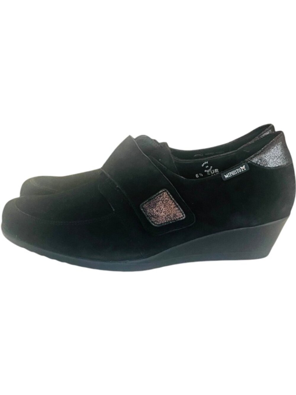 MEPHISTO Graziella Women's Black Velcalf Leather Shoes - Size 9 - NEW - Picture 3 of 10